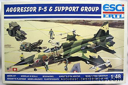 ESCI 1/48 Aggressor F-5E with Ground Support Group and Ground Crew  - USAF 57 TTW 64 TFTS 'Agressors' / Swiss Air Force Staffel 11/18 Ueberwachungsgeshwader, 4079 plastic model kit